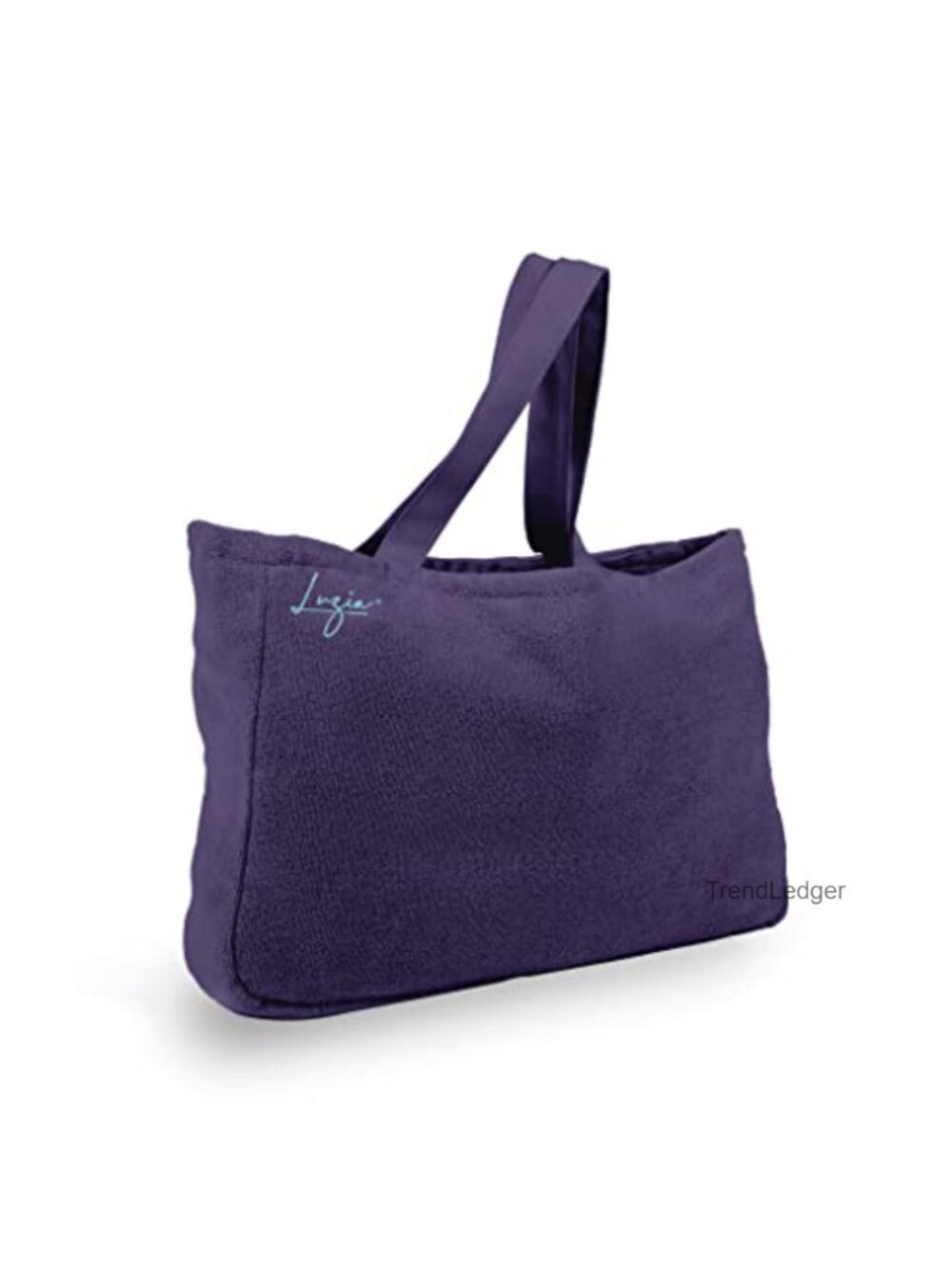 Cotton Terry Beach Bag Large Reversible Tote Pockets Washable Travel Bag